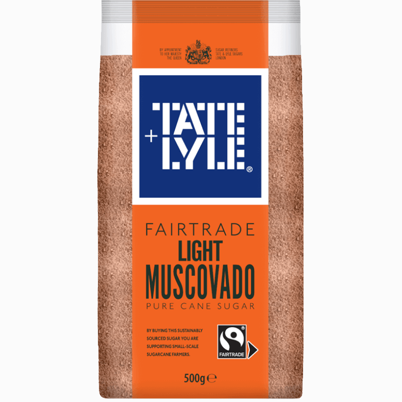 Tate & Lyle lys muscovadosukker 500g – mykt rørsukker med mild melassesmak