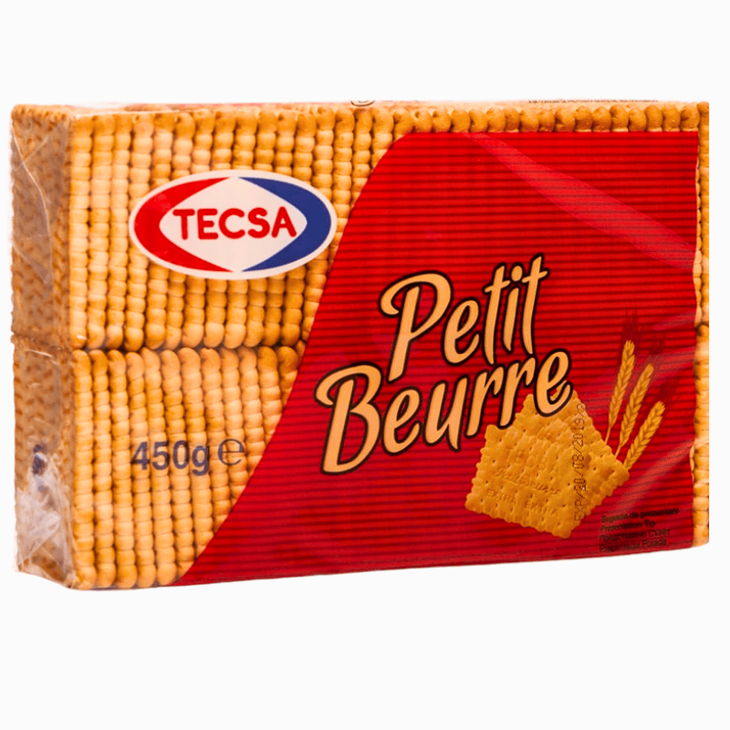 TECSA Petit Beurre 450g – klassiske, sprøe kjeks perfekte til kaffe eller te