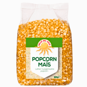 Valle del Sole Popcorn Mais 900g – sprø og luftige popcornkjerner for perfekt popping