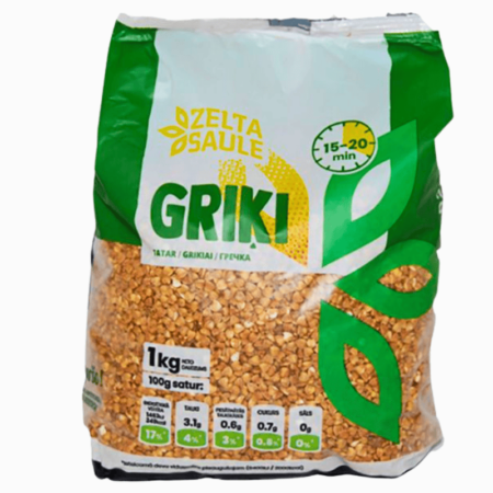 Zelta Saule Griki bokhvete 1kg – høykvalitets glutenfritt helkorn