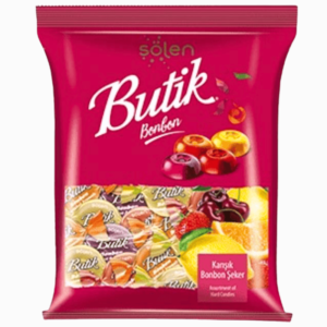 Butik Bonbon Mixed 350g – assorterte fruktige drops i fargerik blanding