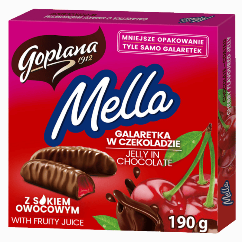 Goplana Mella Chocolate Cherry 190g – sjokoladekonfekt med kirsebærfyll