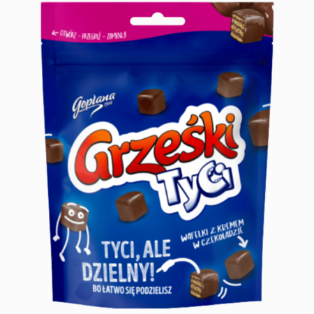 Grzeski mini wafer bars med sjokoladekrem 120g – sprø og sjokoladefylt snack
