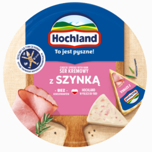 Hochland Szynka Ham Cheese 180 g – kremet ost med servert skinke