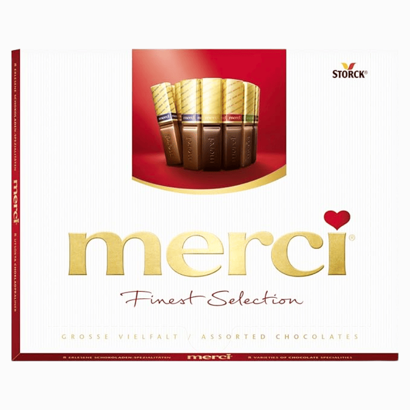 Merci Finest Dark Chocolates 250g – utvalg av mørk sjokolade med intens smak