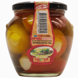 Mix sterk cherry paprika med ost 550 g – krydret paprika fylt med kremet ost