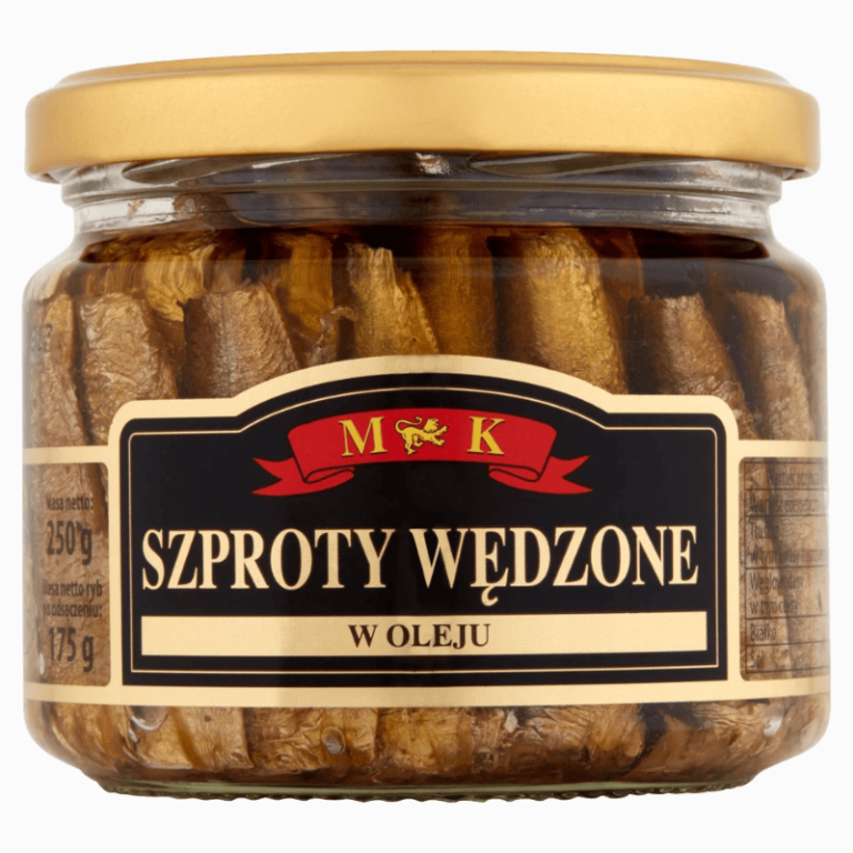 MK røkte sprats i olje 250 g – klassiske små fisker med mild røkt smak Title: MK Smoked Sprats In Oil 250 g