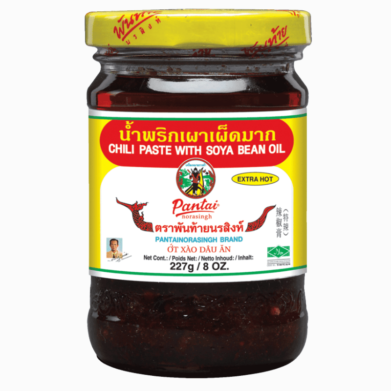 Pantai chili paste med soyabønneolje 227g – rik, medium-stek chili