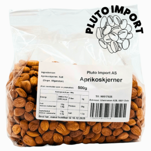 Pluto Aprikoskjerner 500g – naturlige og næringsrike kjerner fra aprikosstein