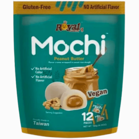 Royal Mochi Peanut Butter Cake 180g – japanske mochi med mykt peanøttsmørfyll