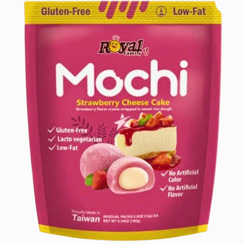 Royal Mochi Strawberry Cheese 180g – japanske mochi med jordbær- og ostekakefyll