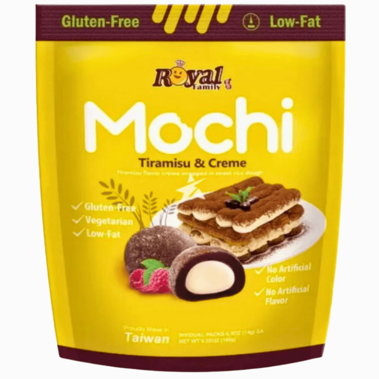 Royal Mochi Tiramisu & Creame 180g – myke japanske riskaker med tiramisu- og kremfyll