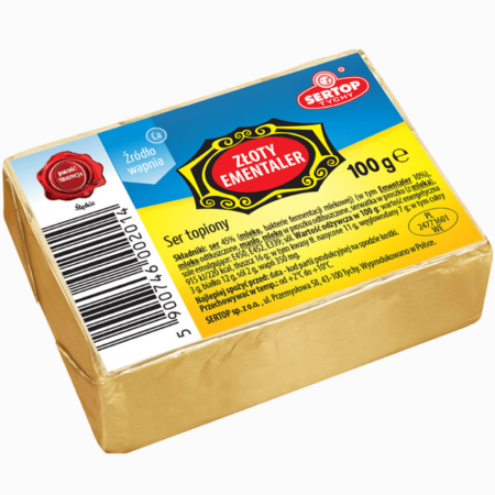 Sertop Gold Emmentaler 100 g – skivbar ost med mild og nøtteaktig smak