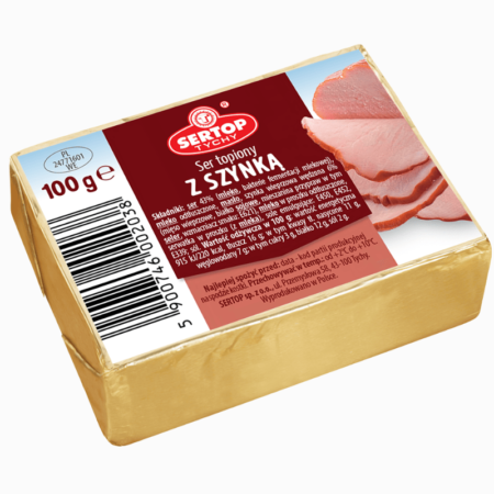 Sertop smøreost med skinke 100 g – kremet pålegg med smakfulle skinkebiter