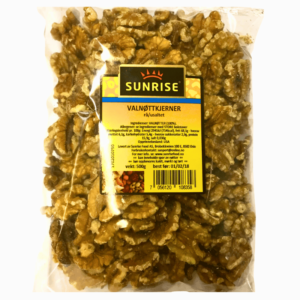 Sunrise valnøttkjerner 500g – naturlige, sunne og smakfulle valnøtter uten skall