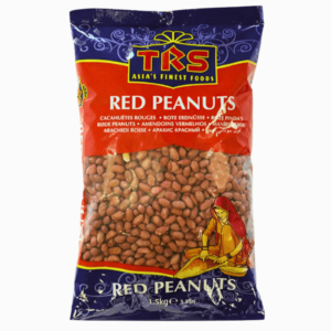 TRS røde peanøtter 1,5kg – rå og usaltede peanøtter med skall