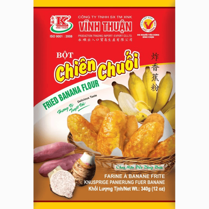 Vinh Thuan fritert bananmelsmix 340 g – crispybanan-røre med umamismak