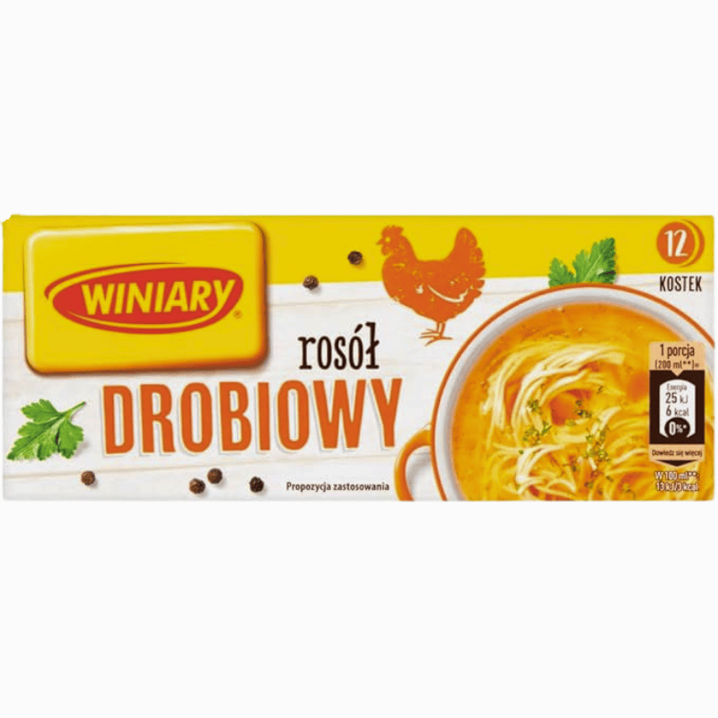 Winiary Chicken Cubes 100 × 4 g – praktiske hønsebuljongterninger