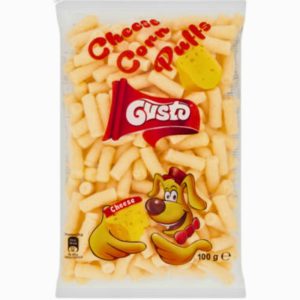 GUSTO Pufuleti ostesnacks 100g – sprø maispuffs med ostesmak