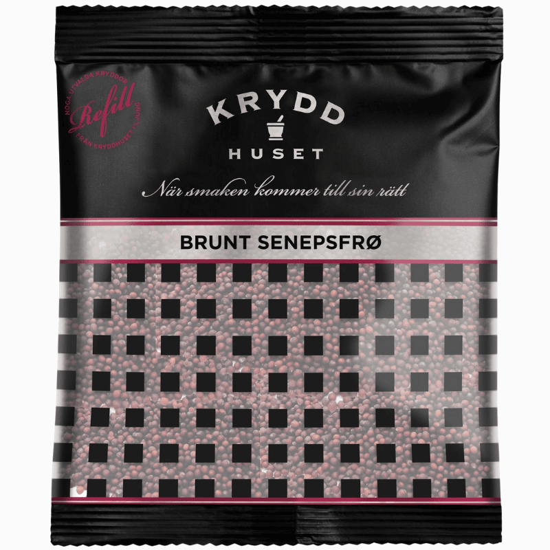 HUSET brune sennepsfrø 125 g – sterke og aromatiske frø til sylting og krydring