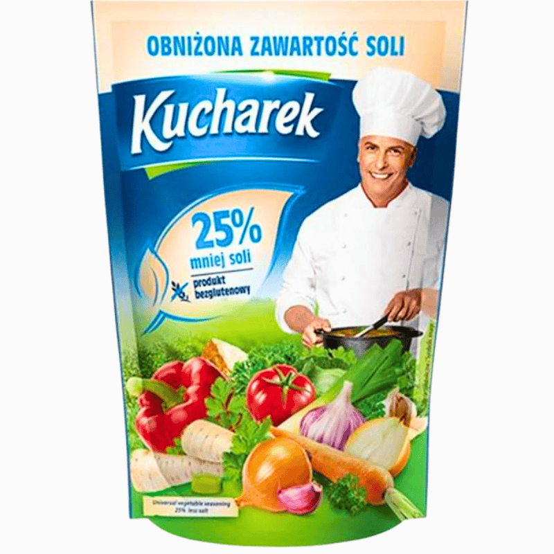 Kucharek Universal krydder 150 g – med 25% mindre salt, smakfull og allsidig