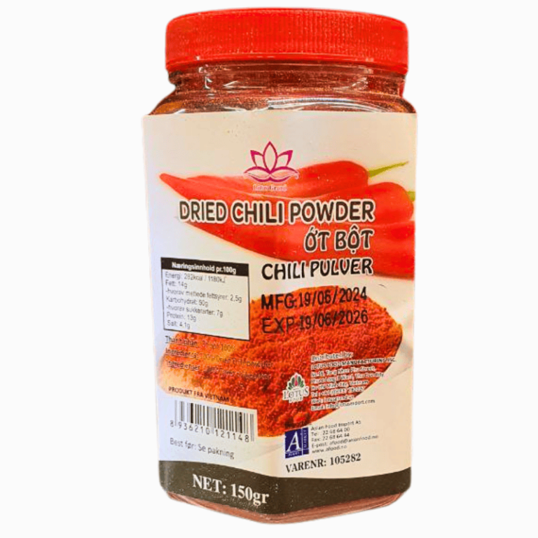 LOTUS tørket chilipulver 150 g – intens varme og smak