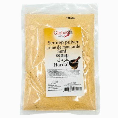 Sennepspulver 80 g – finmalt sennep for sauser, dressinger og marinader