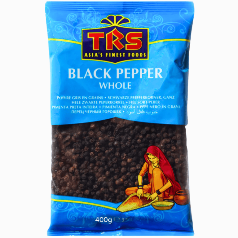 TRS hel svart pepper 400 g – intens og aromatisk smak