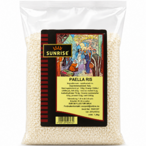 Sunrise Paella ris 1,7 kg – spansk rundkornet ris for autentisk paella