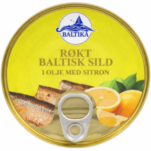 Baltika røkt baltisk sild i olje med sitron 240g