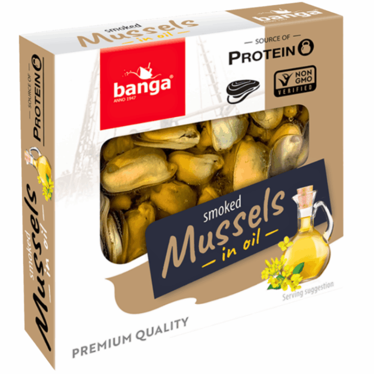 Banga røkte muslinger i olje 120g