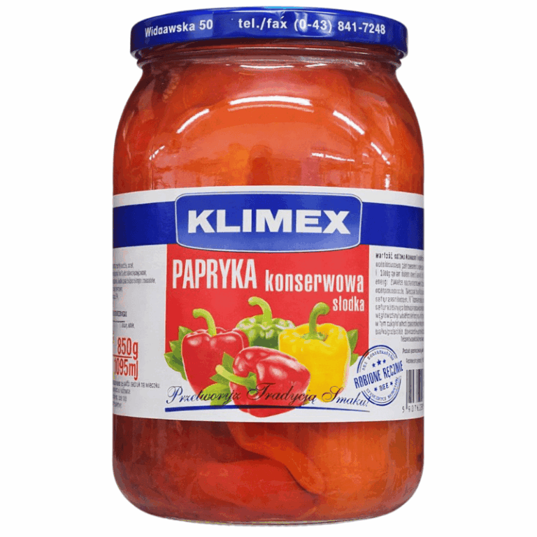 Klimex syltet paprika konservert 850g