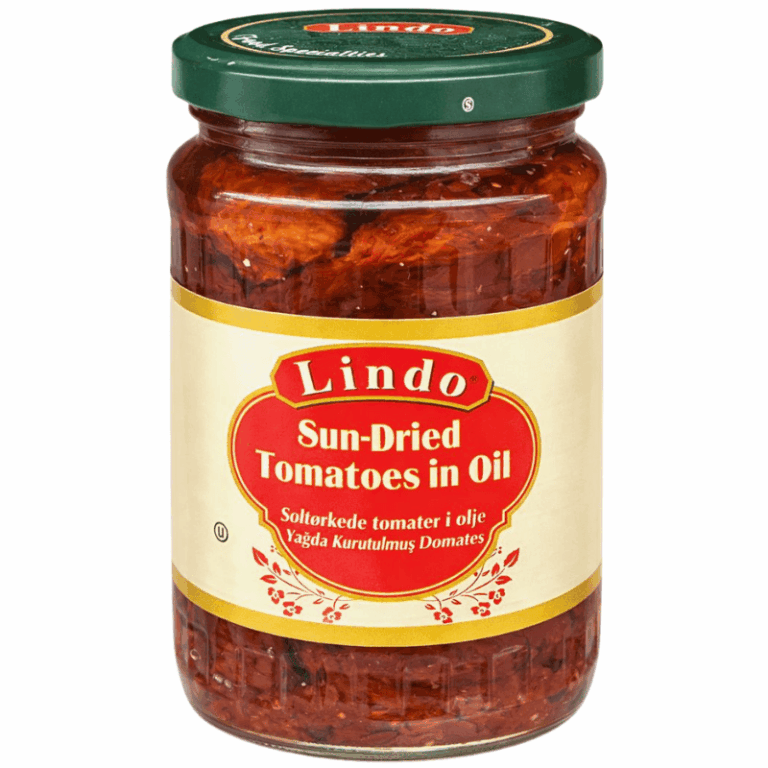 Lindo soltørkede tomater marinert 370g
