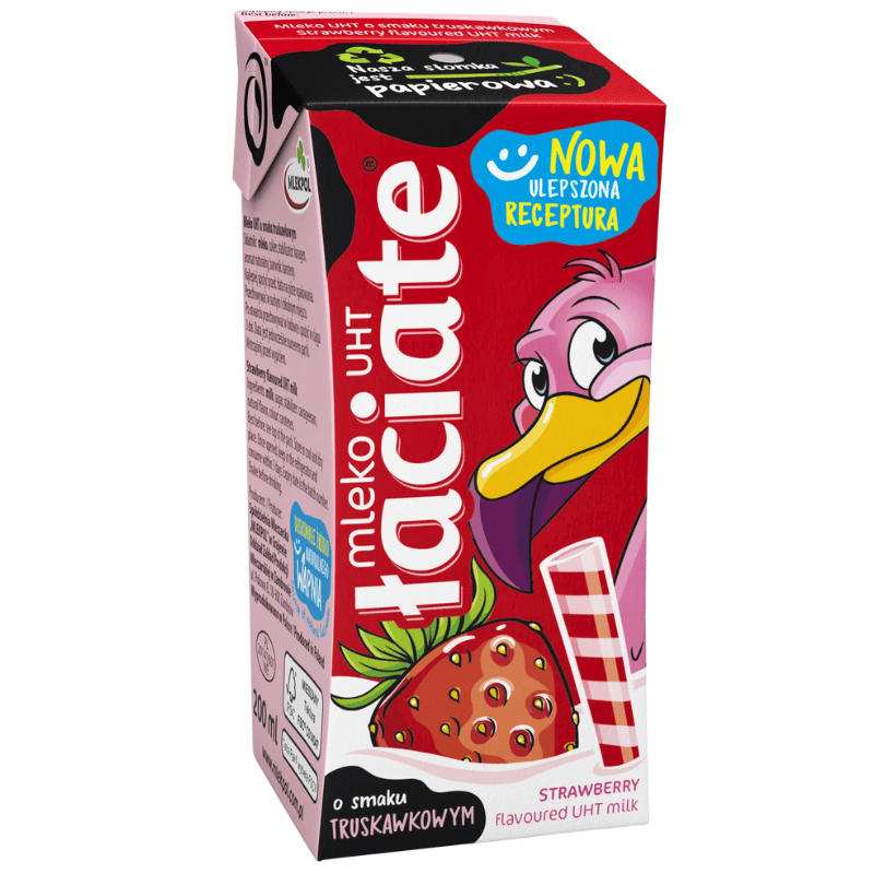 Mlekpol Łaciate jordbærmelk 200ml