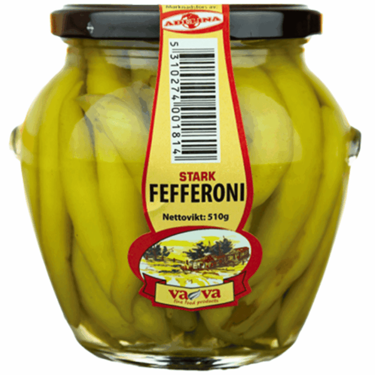 Vava gul sterk feferoni 510g