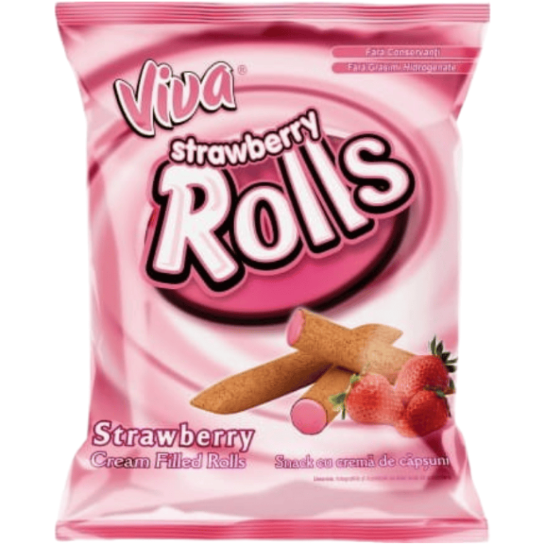 Viva Rolls fylt med jordbærkrem 100g
