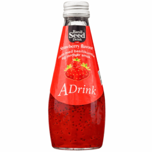 A Drink basilikumfrø drikk med jordbær 290ml