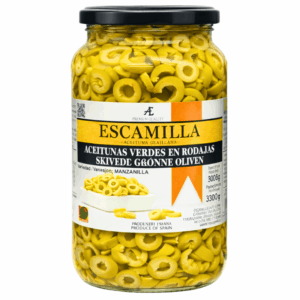 Escamilla grønne oliven skivet 940g