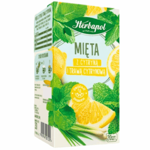 Herbapol mint lemon og lemongrass te 20 poser