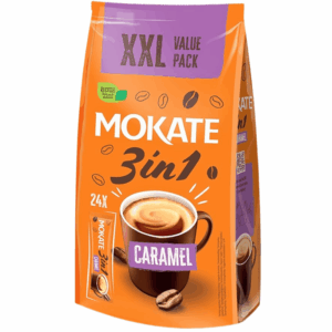 Mokate 3in1 instant kaffe karamell smak 24 x 17g porsjonsposer