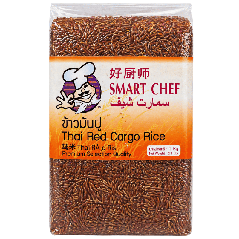Smart Chef Thai Red Cargo Riceberry 1kg fullkorns rød jasminris fra Thailand