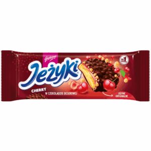 Jezyki kirsebærkjeks i mørk sjokolade 140g