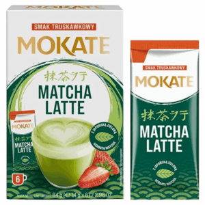 Matcha Latte Strawberry instant matcha drikk med jordbær 6 x 14g poser