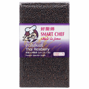 Smart Chef Thai Riceberry 1kg lilla jasminris fullkornsris fra Thailand