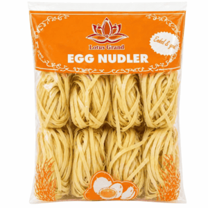 Lotus dried egg noodle broad 375g brede eggnudler