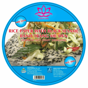 Lotus rice paper black sesame 400g rispapir med svart sesam