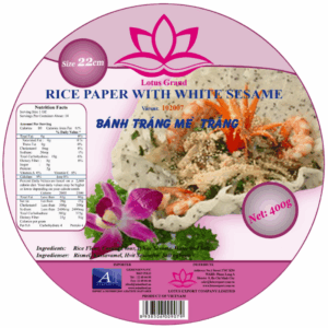 Lotus rice paper white sesame 400g rispapir med hvite sesamfrø