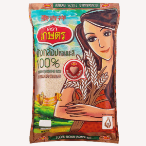 Kaset jasmine brown rice 5kg fullkorns jasminris fra Thailand