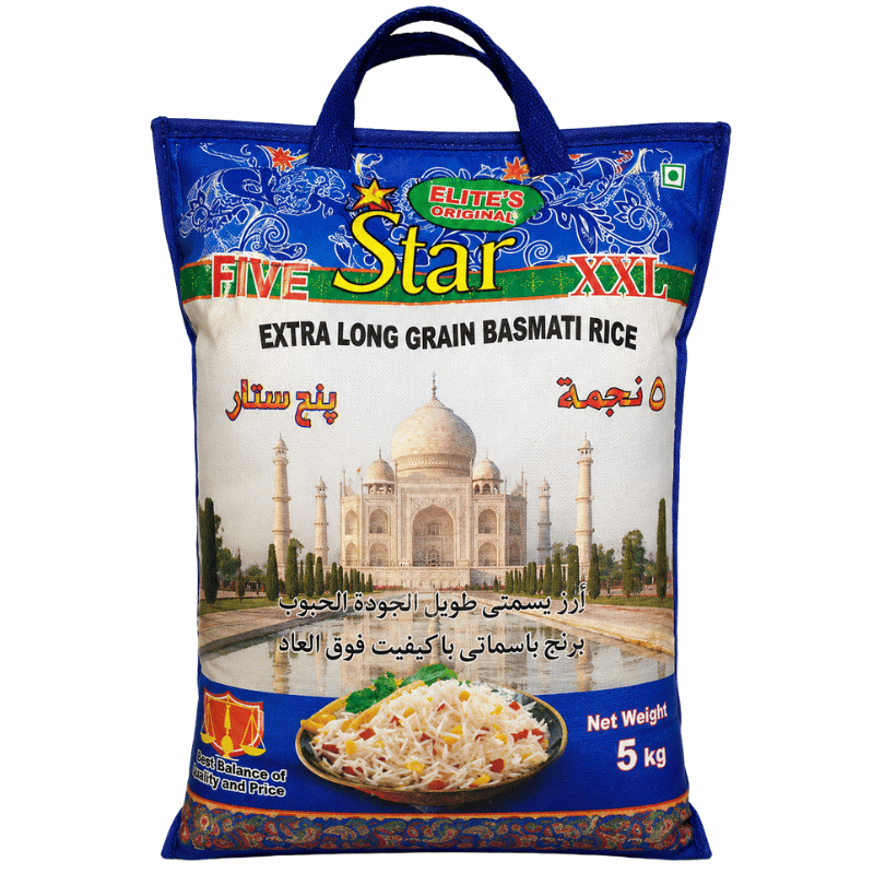 Super 5 Star basmati rice 5kg langkornet basmatiris